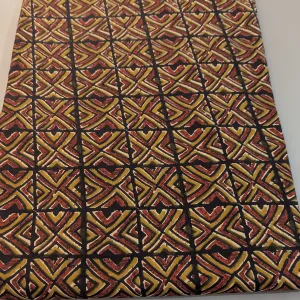 Precut of 3.0 Meters Of Black Geometric Printed Cotton Fabric