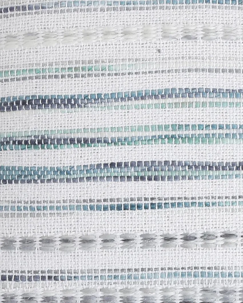 Premium Woven Cotton Cushion Covers with Tassel | Set Of 2 | 17x17 inches