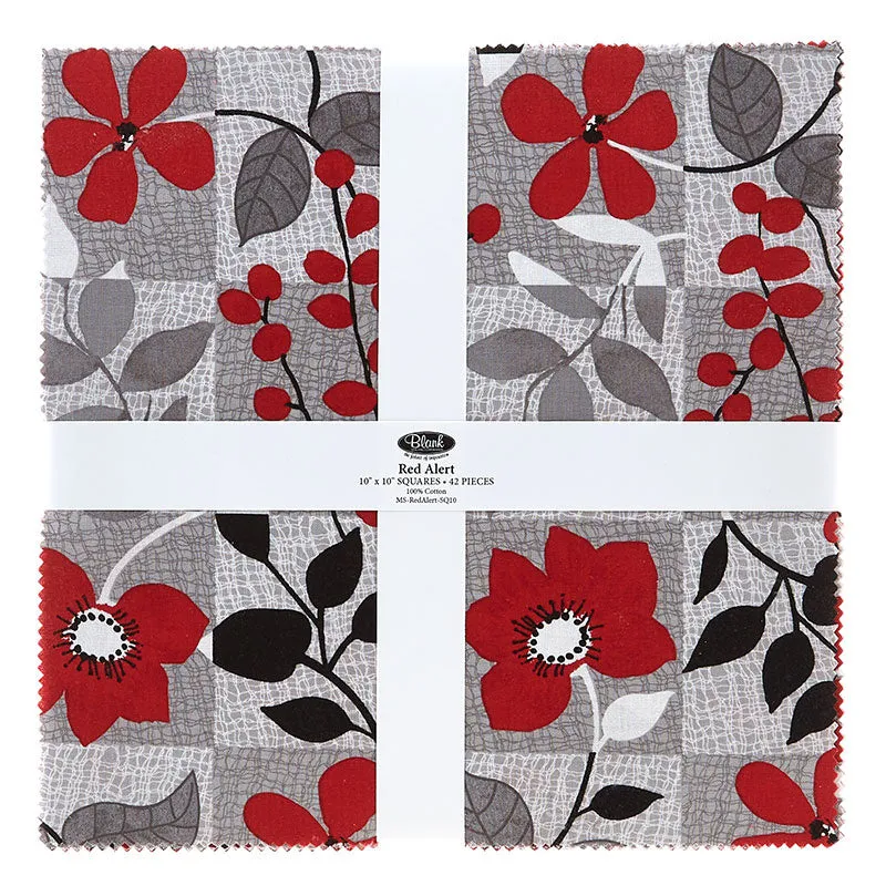 Red Alert 10" Squares
