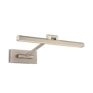 Reed 17 in. Rotating LED Picture Light 3000K Brushed Nickel Finish