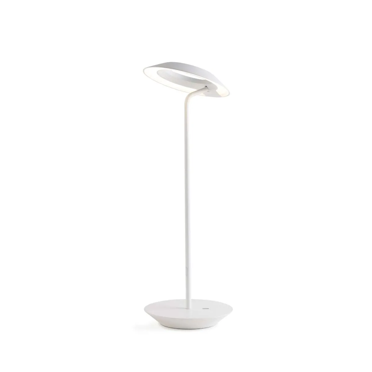 Royyo Matte White With Matte White Modern LED Desk Lamp with USB Port