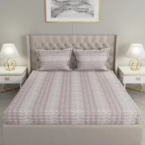 Steebo Printed Bedsheet - Grey