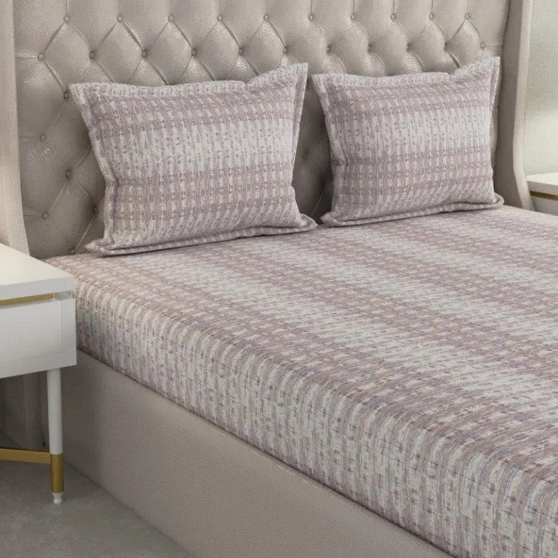 Steebo Printed Bedsheet - Grey