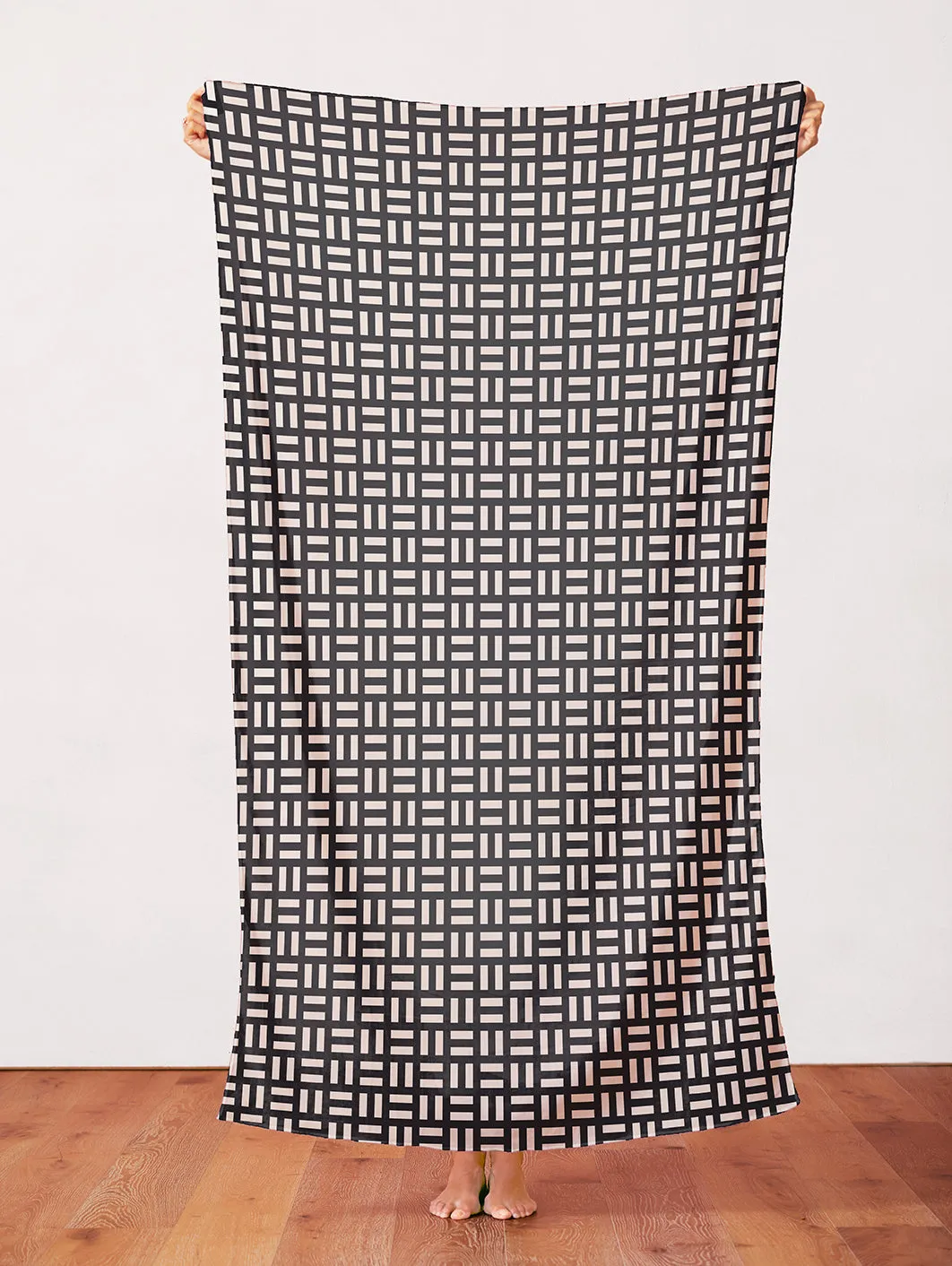 Striped Checks - Black/White