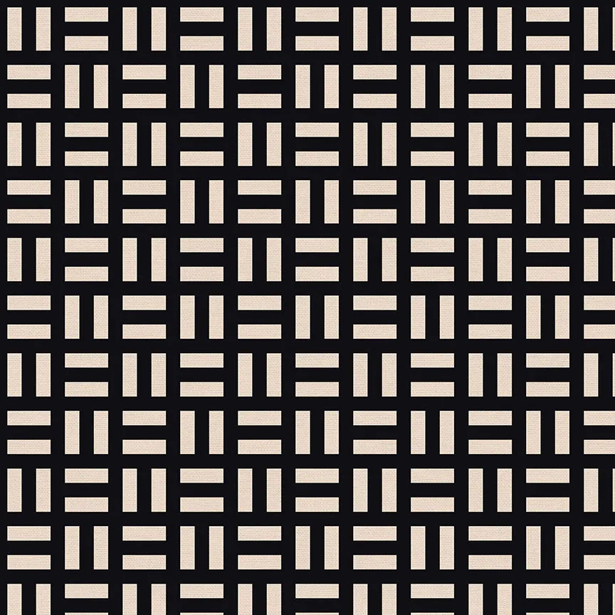 Striped Checks - Black/White
