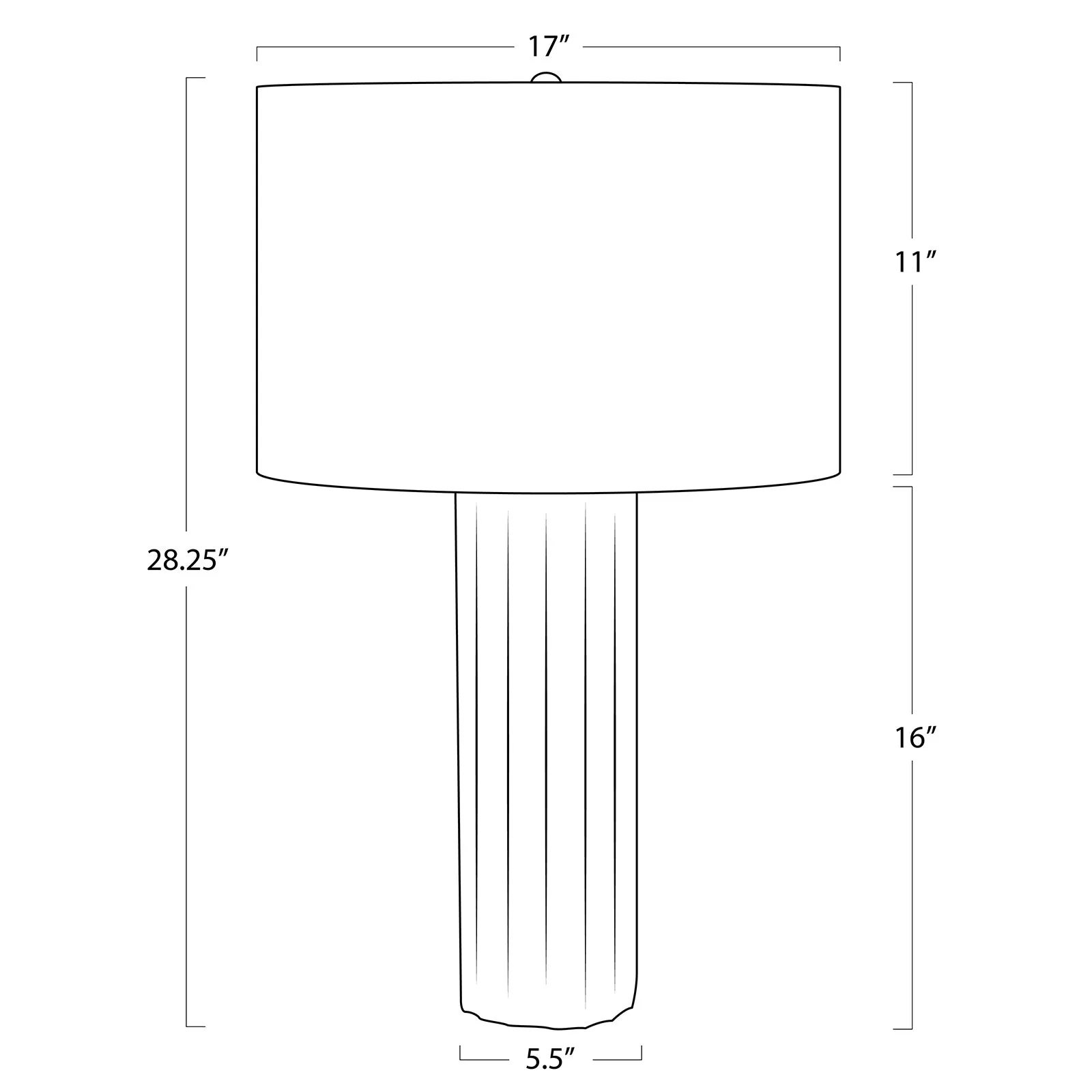 Tambour Concrete Table Lamp