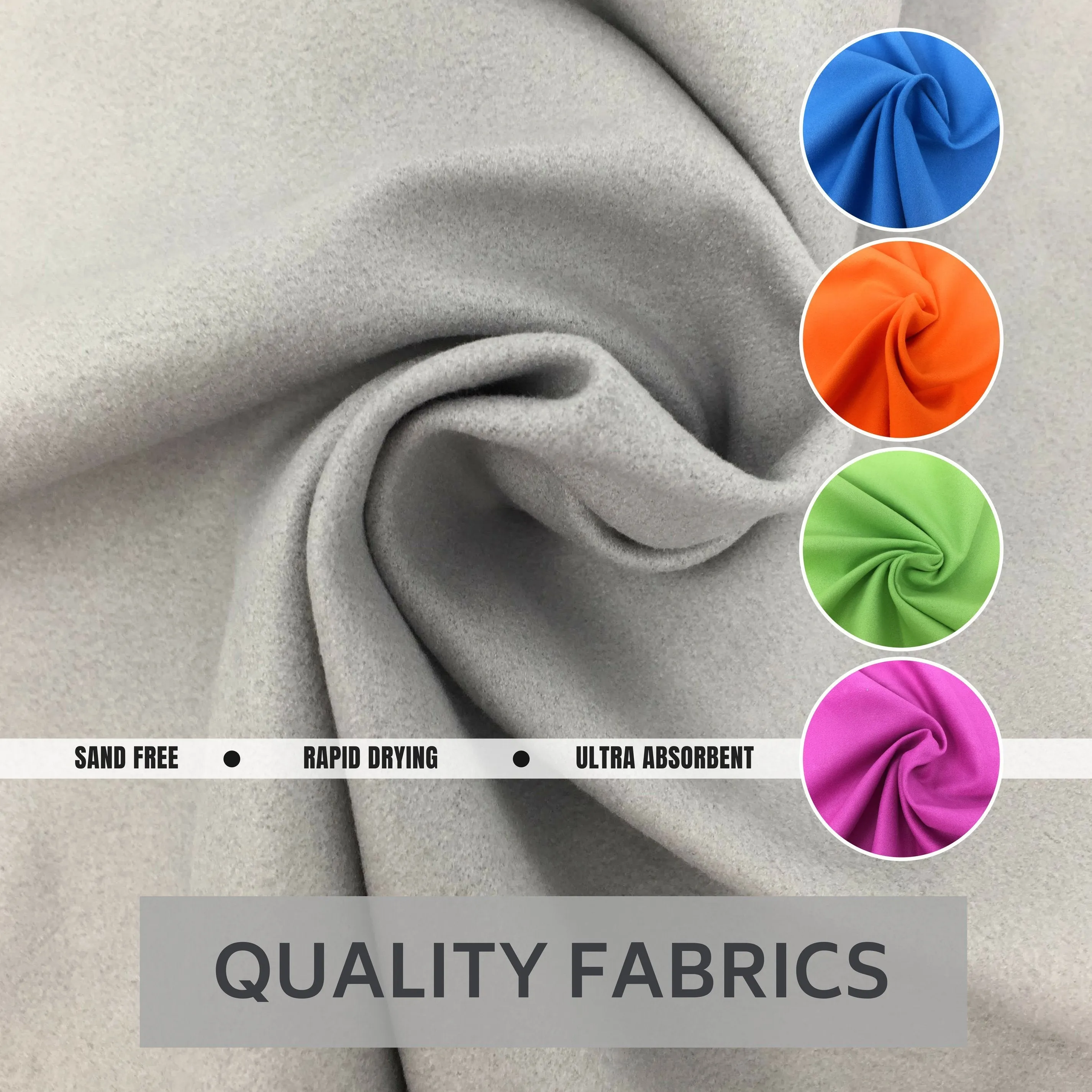 Travel Towel Gray 71x31 31x16