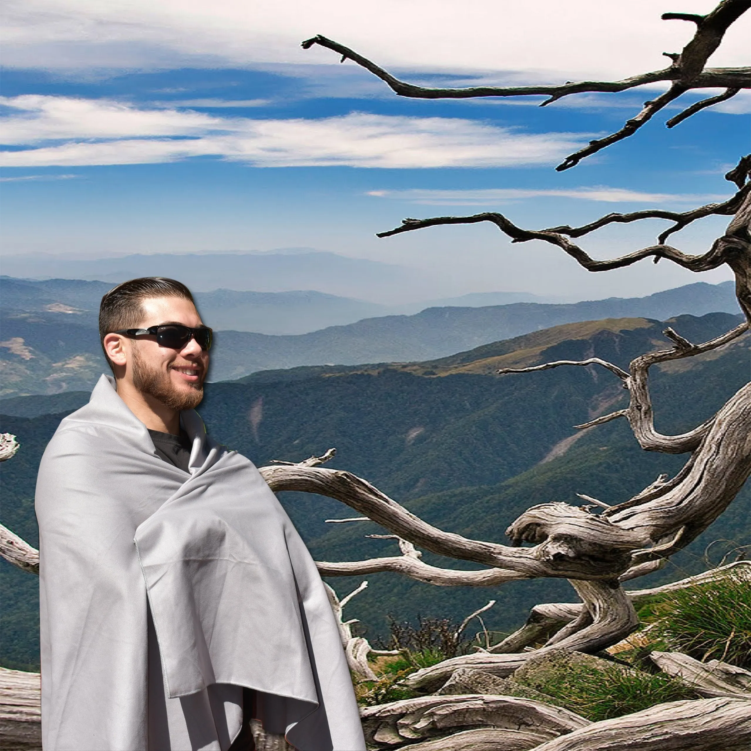 Travel Towel Gray 71x31 31x16