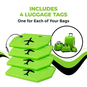 Untethered Luggage Tags in Green - Secure and Stylish Tags for Travel