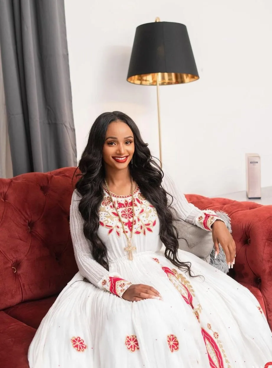 Wedding Habesha Dress Handwoven Habesha Kemis Modern Habesha Libs Eritrean Dress