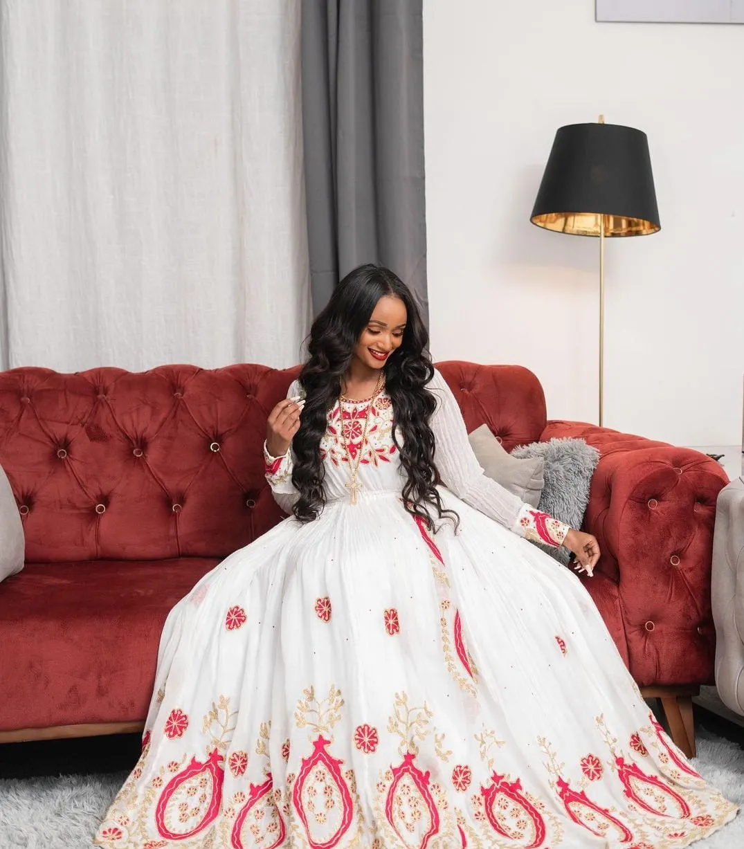 Wedding Habesha Dress Handwoven Habesha Kemis Modern Habesha Libs Eritrean Dress