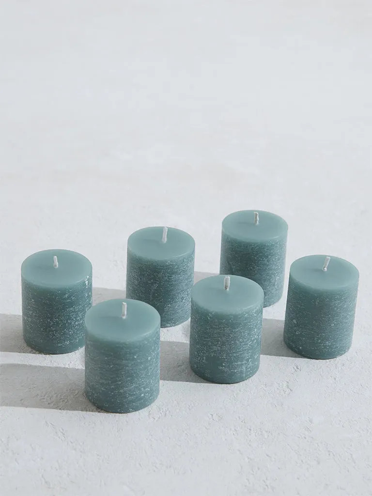 Westside Home Green Votive Candles (Set of 6)